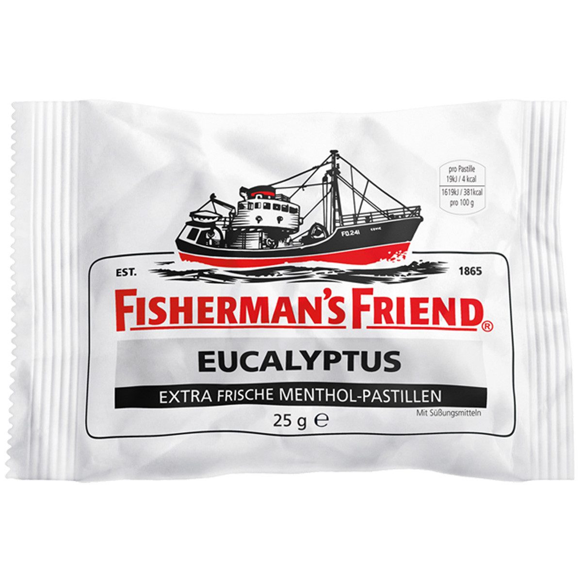 FISHERMAN'S FRIEND Süßigkeit, Fishermans Friend Eucalyptus Menthol Pastillen mit Zucker 25g