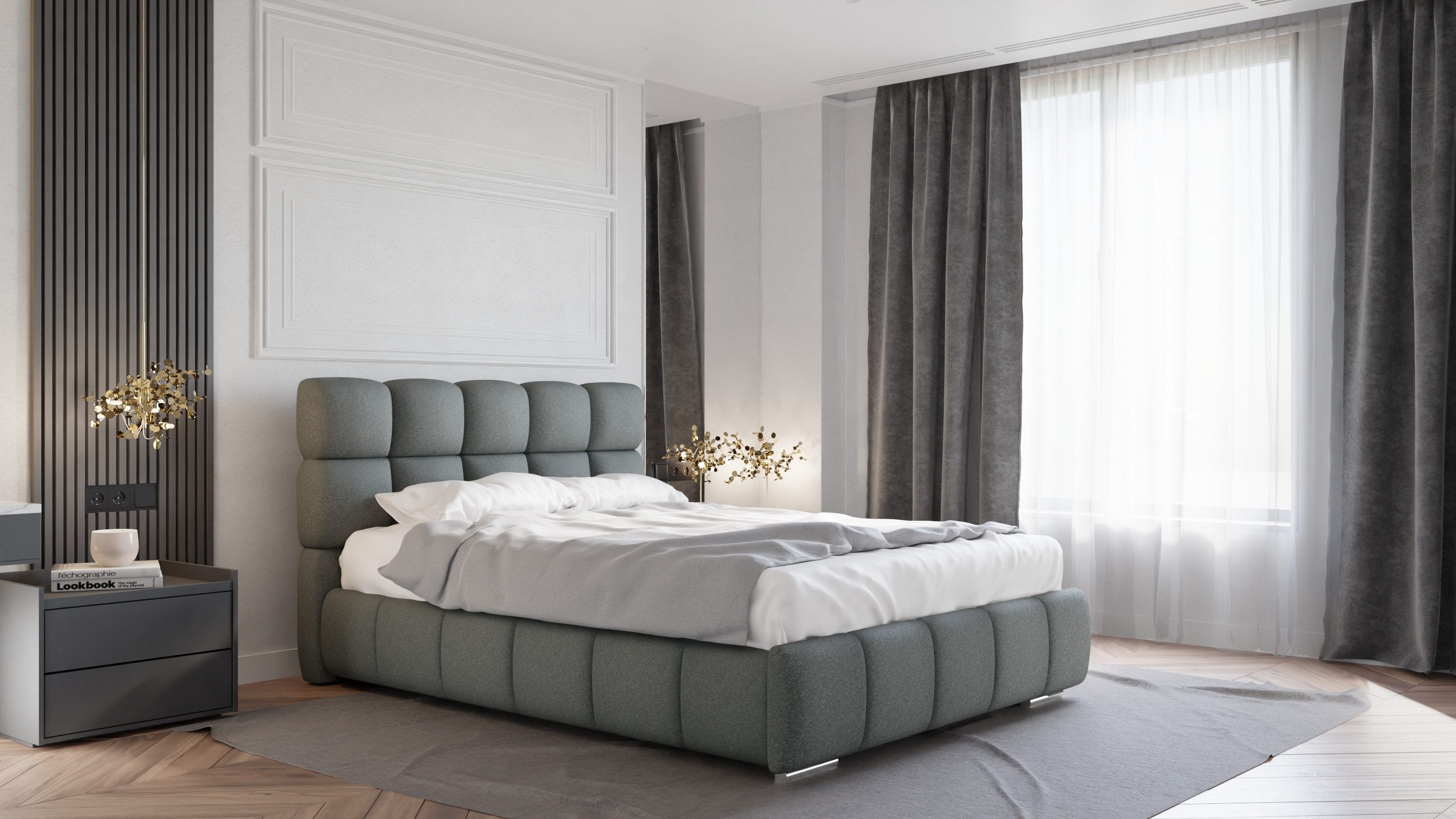 PANDA MÖBEL GmbH Polsterbett BLISS Luxus-Bett günstig online kaufen