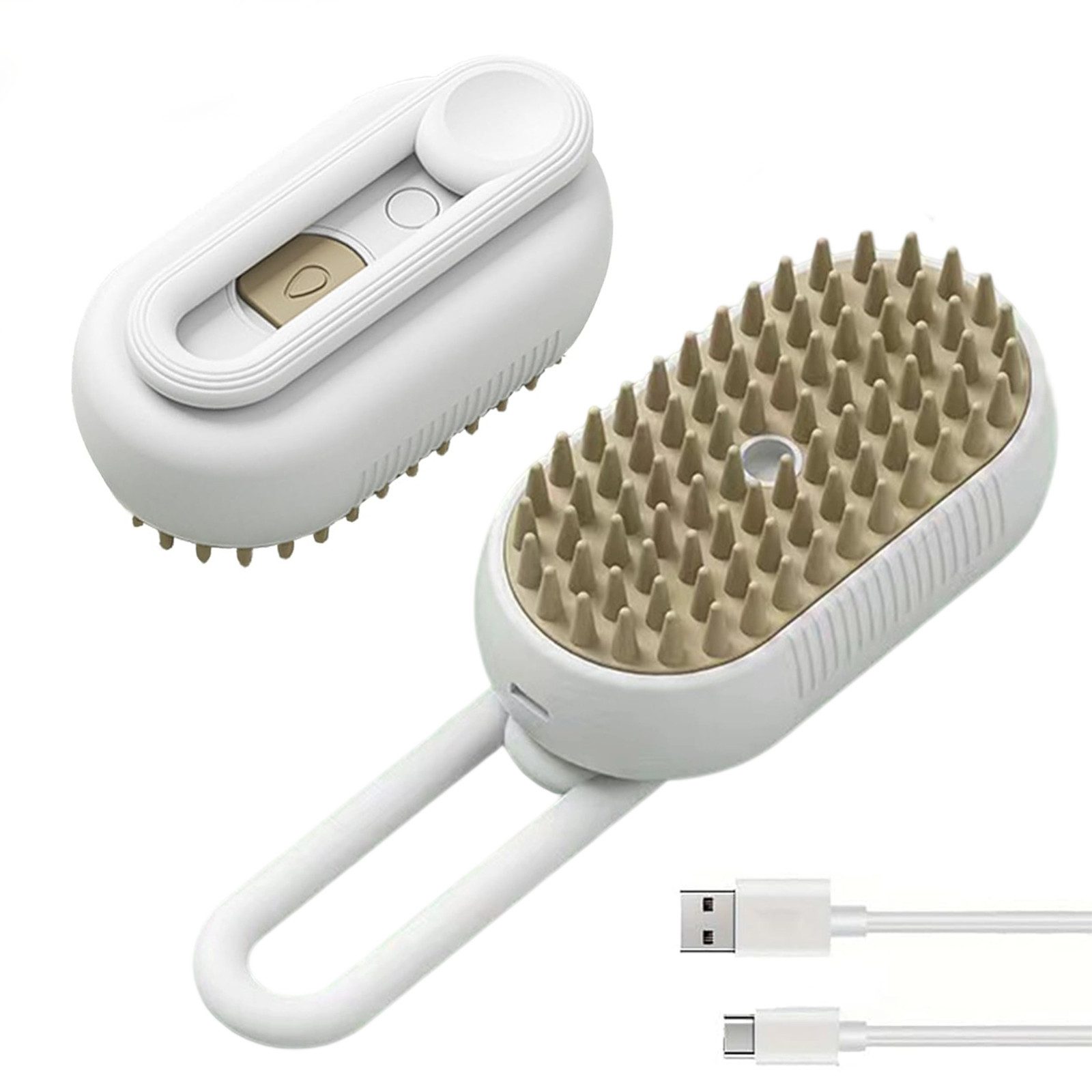 Fellbürste 3-in-1 Haustier Dampfbürste Massagebürste mit Sprühfunktion