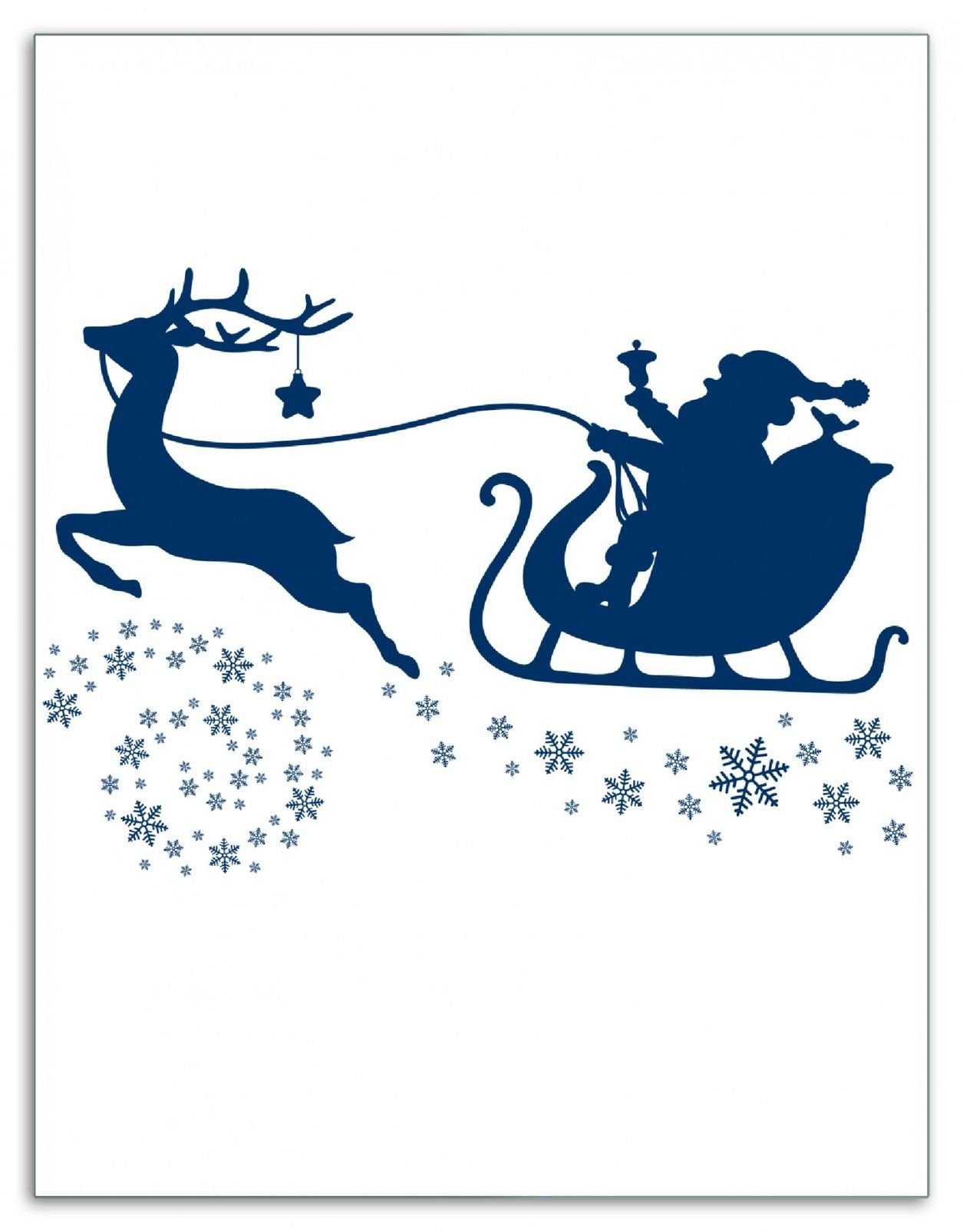 Wallario Herd-Abdeckplatte Weihnachtsmann auf seinem Schlitten mit Rentier, ESG-Sicherheitsglas, (Glasplatte, 1 tlg., inkl. 5mm Noppen), verschiedene Größen