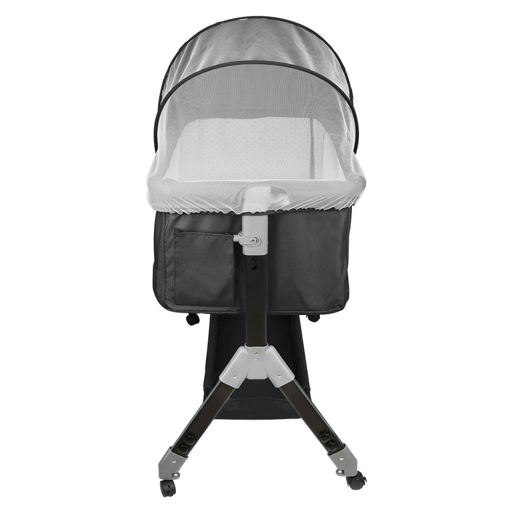 JEOBEST Beistellbett Baby, Grab-and-go Baby Bett mit Matratze & Rädern für Neugeborene, Tragbare Babybett mit 4 verstellbaren Höhen & Matratze