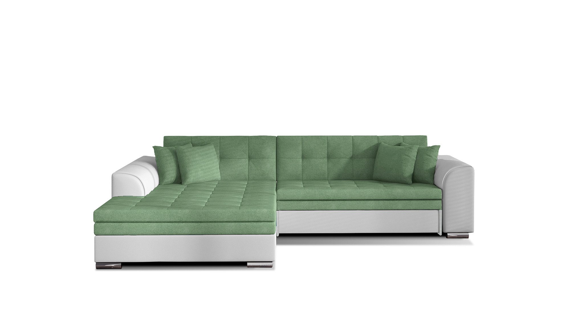 MF Design Ecksofa Ecksofa mit Schlaffunktion in Webstoff, Dolphin / false / Ja