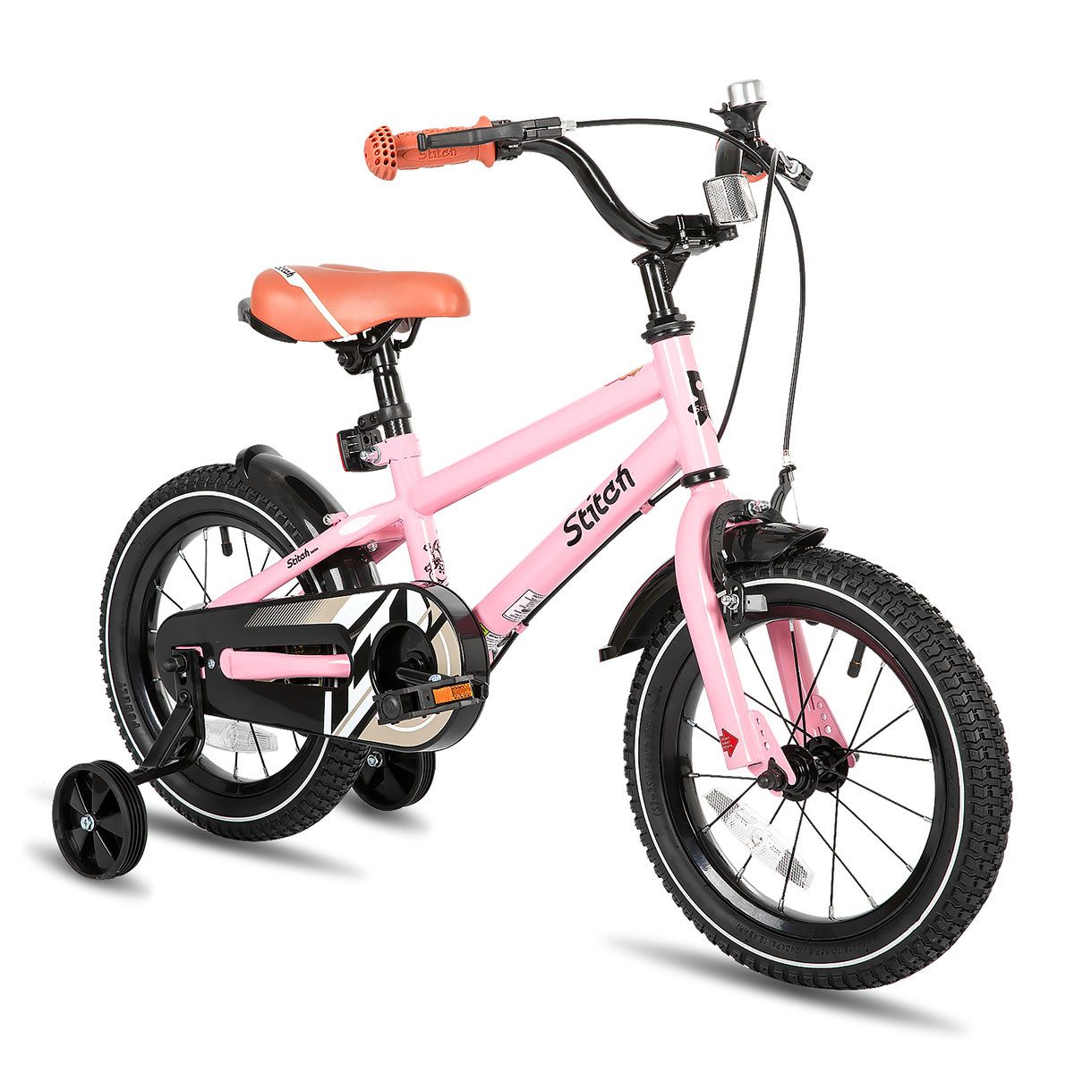 JOYSTAR Kinderfahrrad Totem 12/14/16/18/20 Zoll Kinderfahrrad für 3-13 jährige Jungen, mit Stützräder, Kotflügel, Front and rear dual brakes, Reflektorplatte