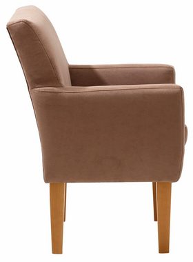 Home affaire Sessel Fehmarn, komfortable Sitzhöhe von 54 cm, in 3 verschiedenen Bezugsqualitäten
