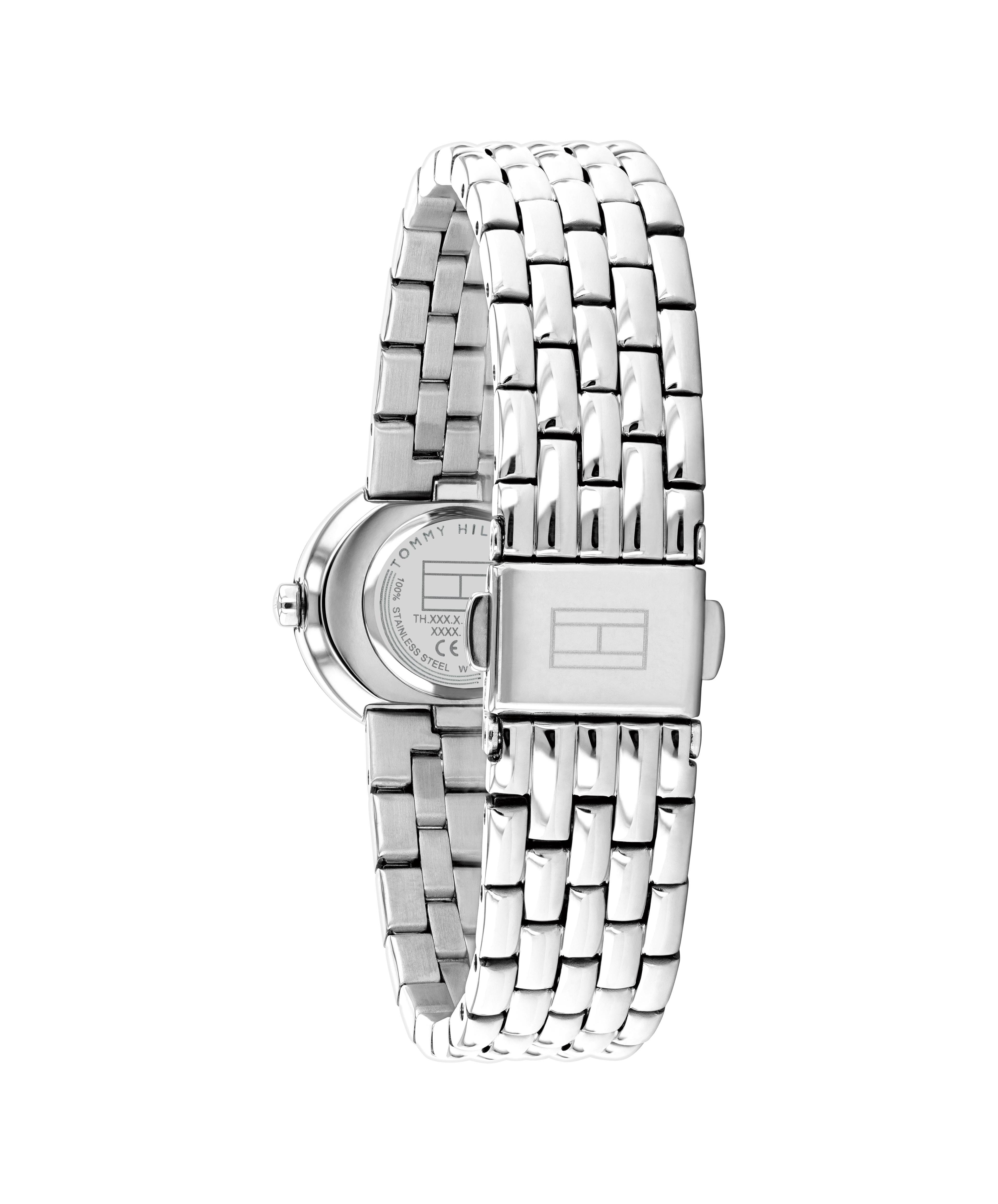 Tommy Hilfiger Quarzuhr MOIRA 1782843, Armbanduhr, Damenuhr, Edelstahlarmband, analog, Glaskristalle