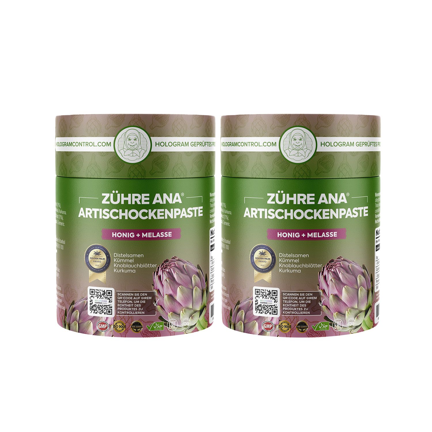 Zühre Ana® Artischockenpaste - Zusatz von Honig und Melasse Natürliche Paste Paste, 480 g, Artischockenpaste - natürlicher Geschmack und reiche Nährstoffe