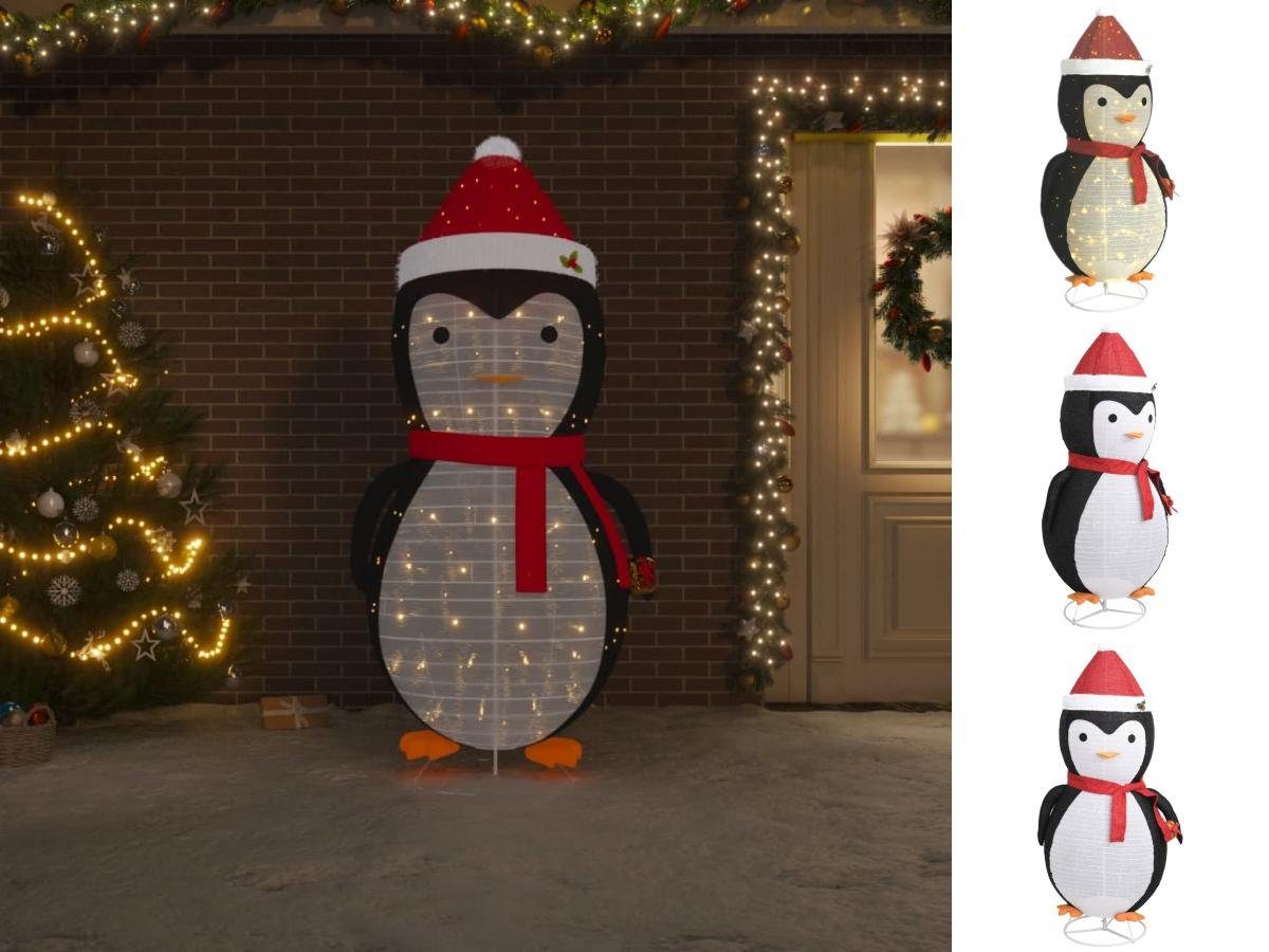 vidaXL Dekolicht Weihnachtsdekoration Pinguin-Figur LED Luxus-Gewebe 180 cm