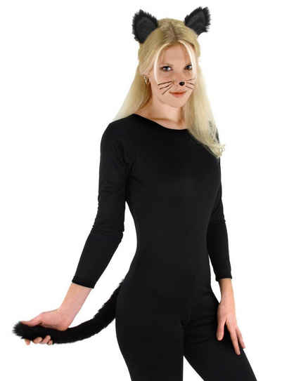 Elope Kostüm Schwarze Katze Accessoire Set, Lustiges Accessoire für Karneval, Fasching und Mottopartys