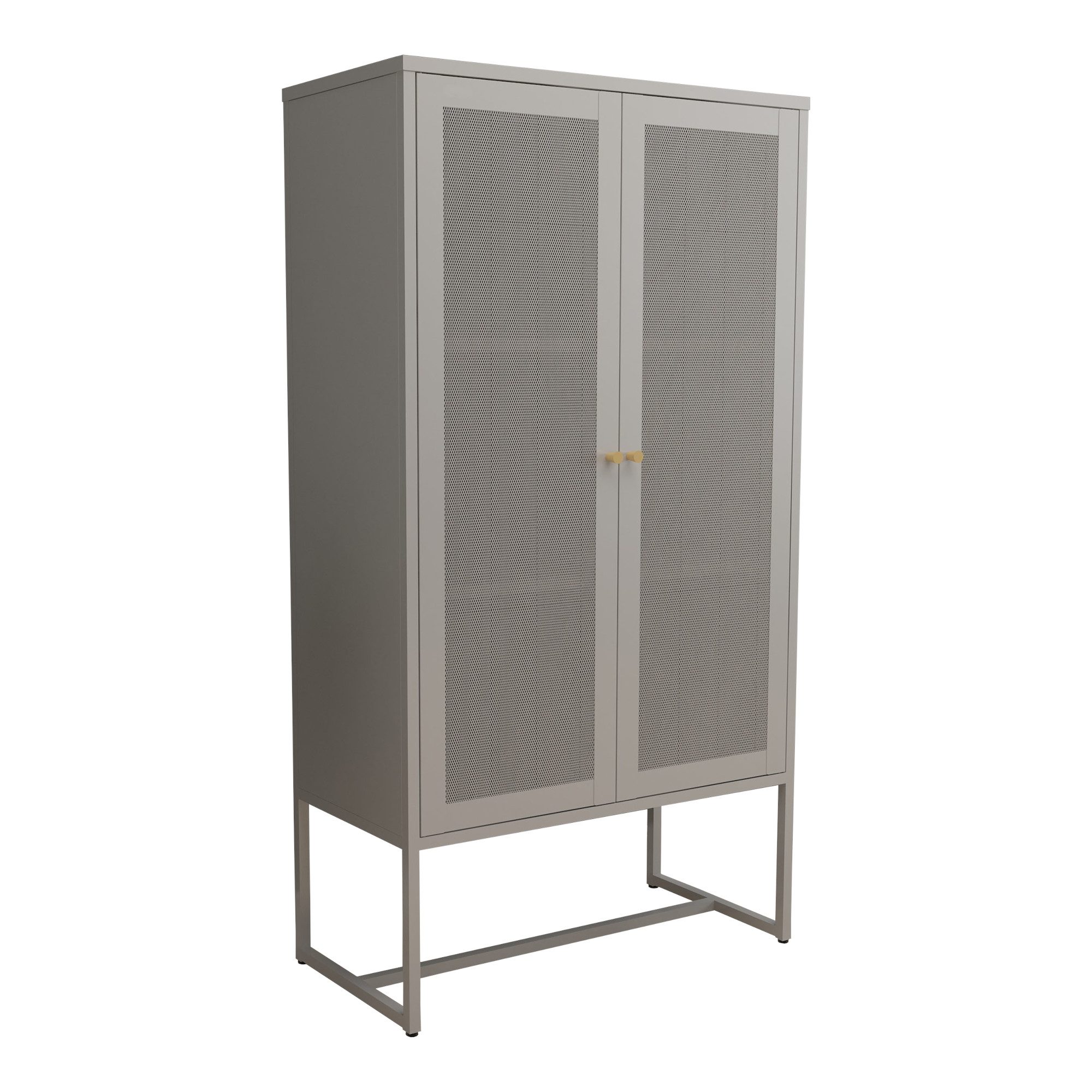 en.casa Aktenschrank »Sund« mit 2 Türen Metall 150x80x40 cm Grau