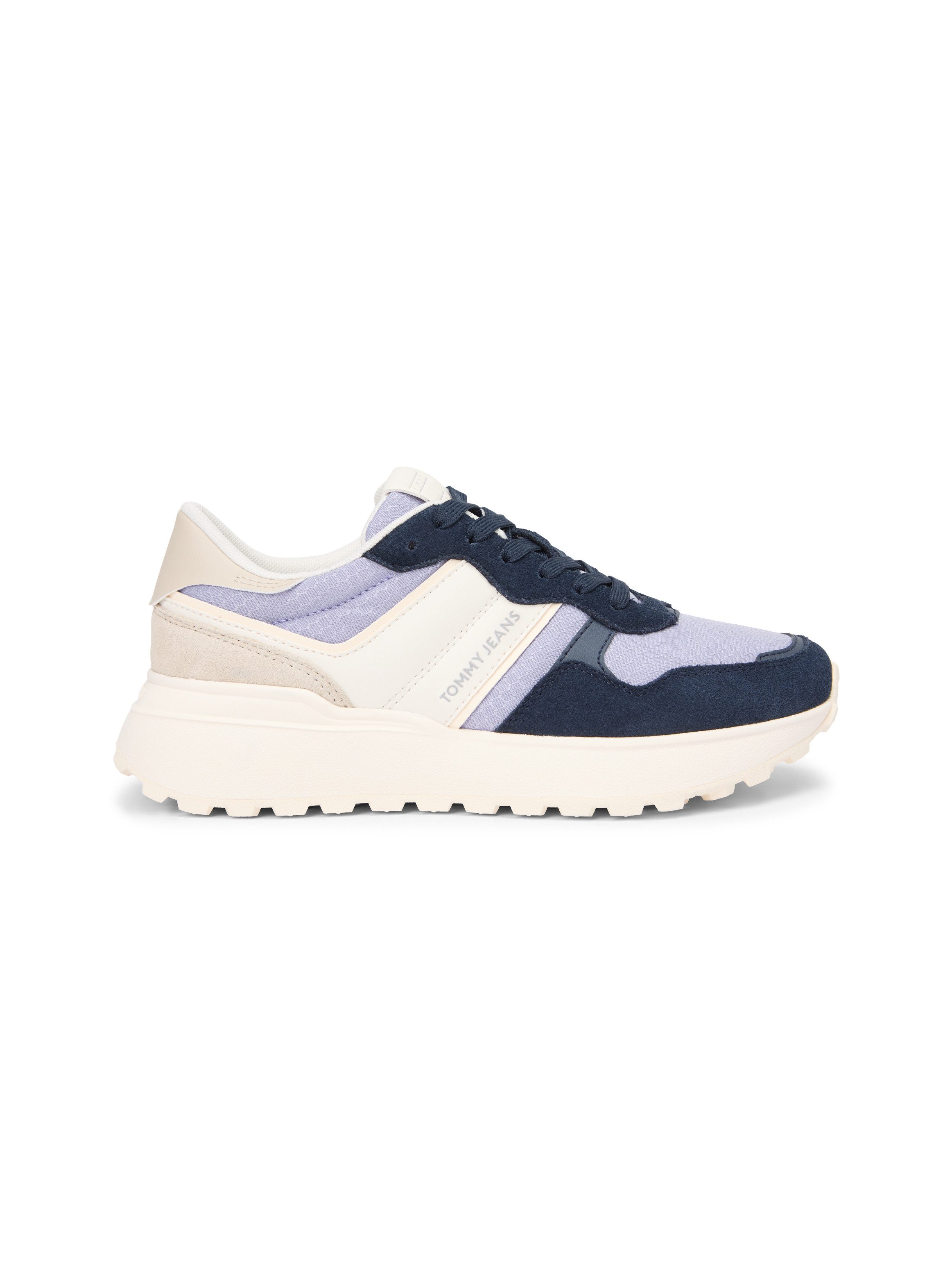 Tommy Jeans TJW CLEATED RUNNER SUEDE MIX Keilsneaker, Freizeitschuh, Halbschuh, Schnürschuh mit Logoschriftzügen – Bild 4 von 5