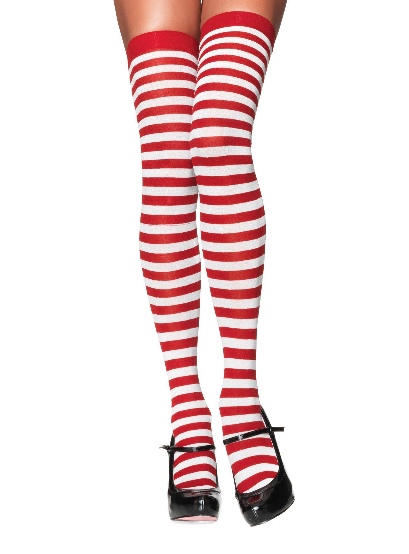 Leg Avenue Overknees Nikolausstrümpfe Witzige rot-weiße günstig online kaufen