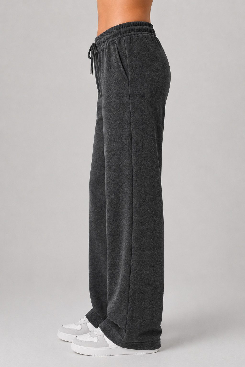 R-CAMP Sweathose Jogginghose Damen Weites Bein Hosen (Packung, 1-tlg., Jogginghose für Damen) Weite Sweathose aus Baumwolle Bequeme Freizeithose