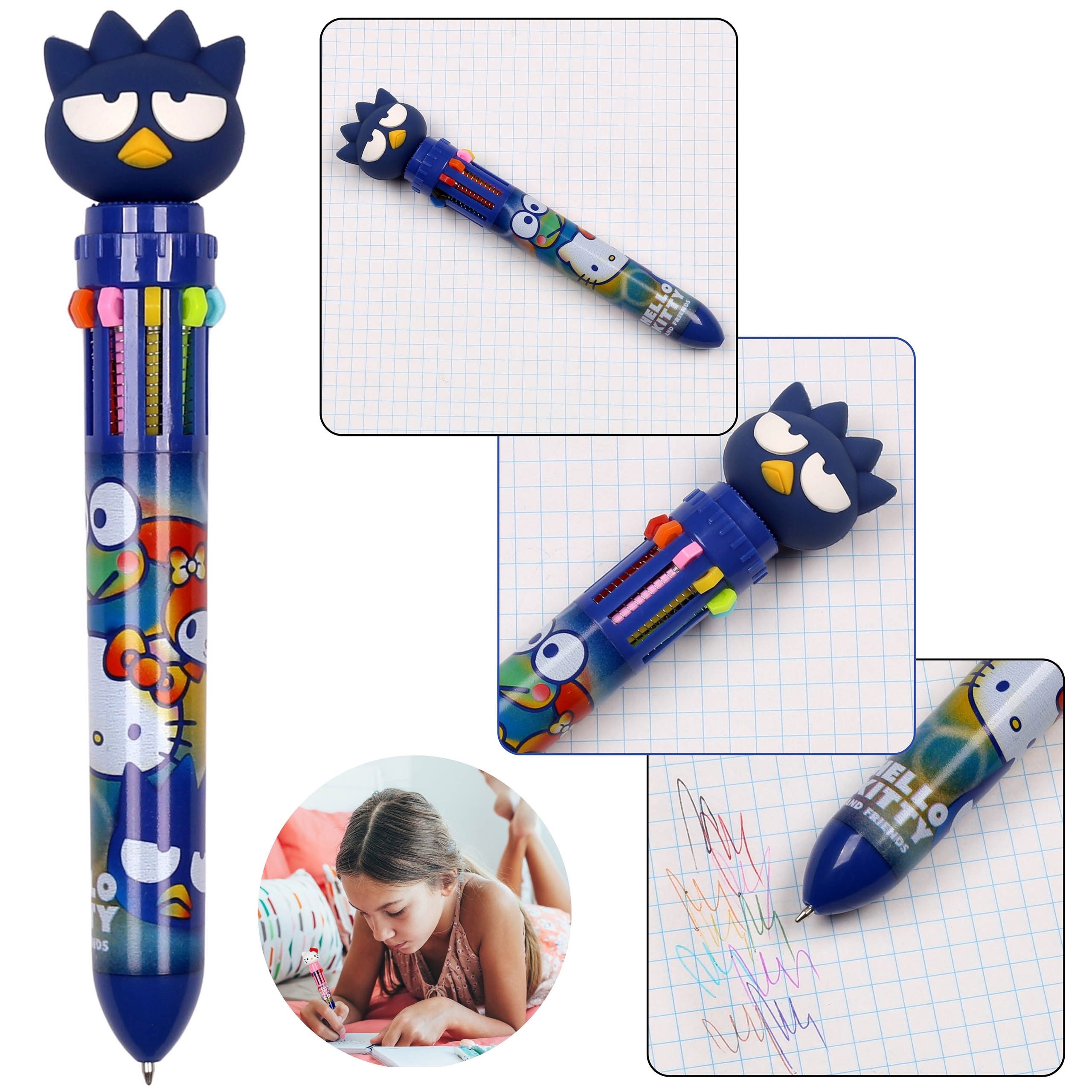 Kugelschreiber Hello Kitty Badtz-Maru Mehrfarbiger Stift 10in1, Farbe, 0,5 mm