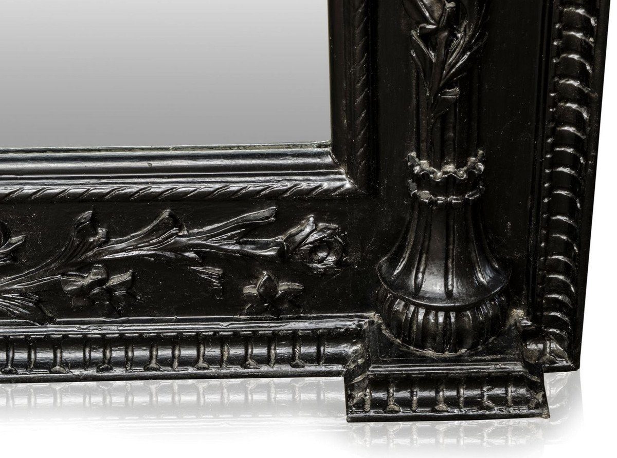 Schwarz Spiegel Möbel Prunkvoll Padrino Barock Luxus - Spiegel - Massivholz Casa & Handgefertigter Edel Barock - im Barockspiegel Barockstil