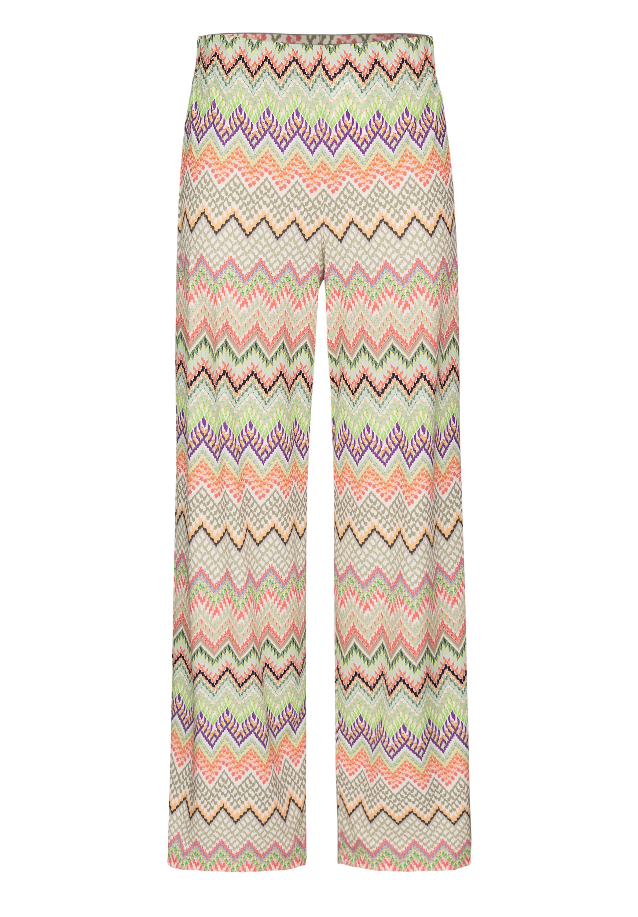 bianca Schlupfhose PARIGI mit farbenfrohem Alloverdruck in angesagten Farben