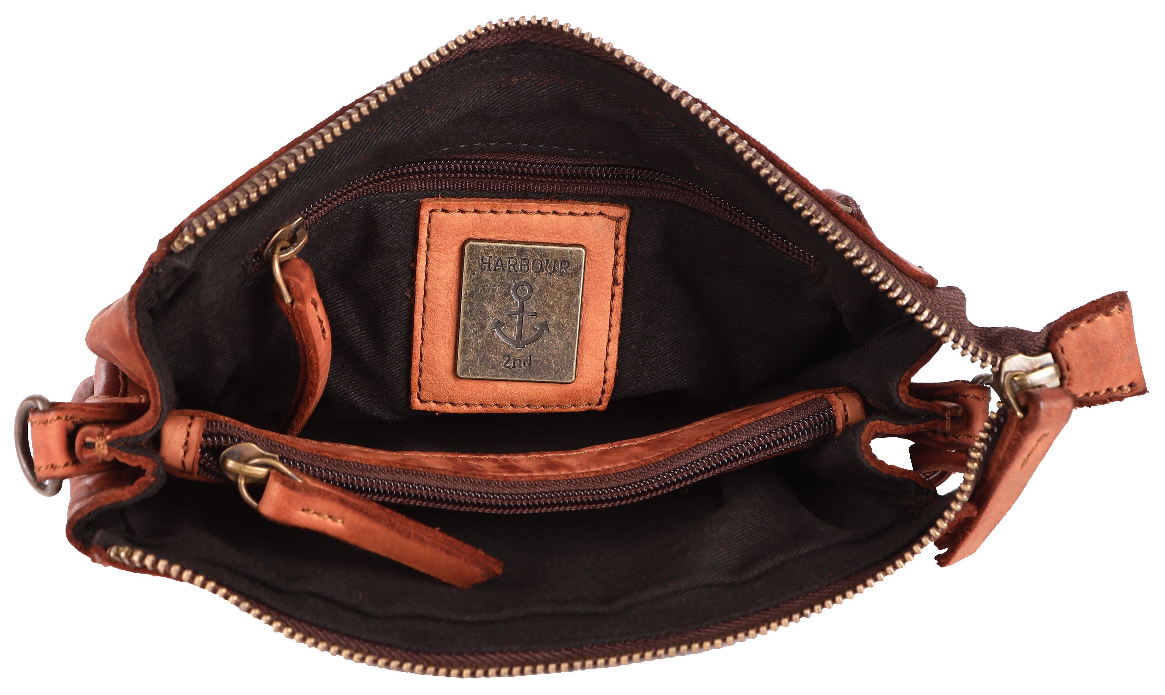 HARBOUR 2nd Umhängetasche Tiani, Schultertasche Handtasche Damen Tasche Damen mit Logoanhänger