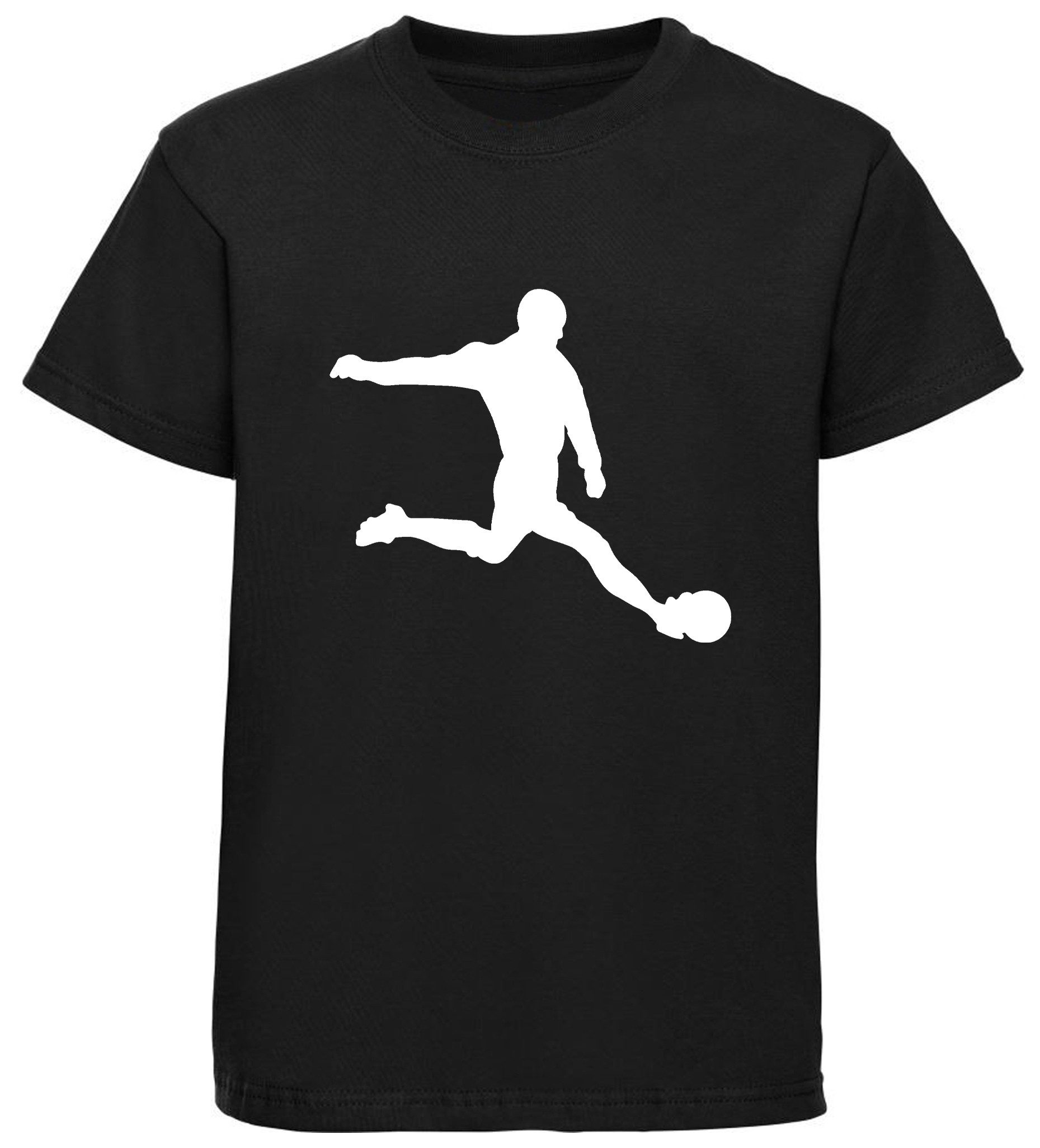 T-Shirt Kinder Fussball Print Shirt - Fussballer Silhouette