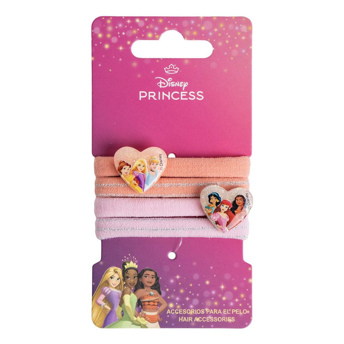 Cerda Zopfband Disney Princess Haaraccessoires 4 Stück für Alltag & Party