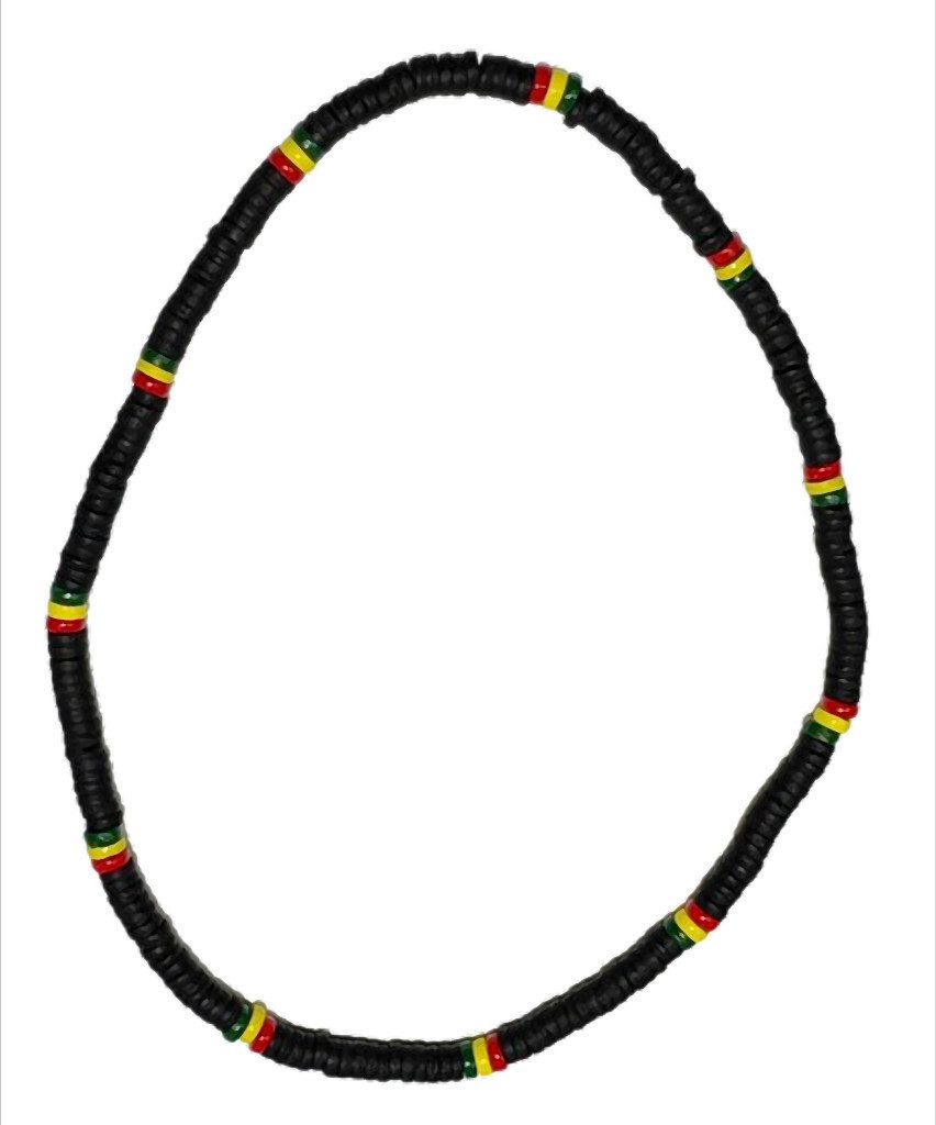 Westernlifestyle Kette ohne Anhänger Island Roots Heishi Halskette Kokosperlen Stretch – Schwarz