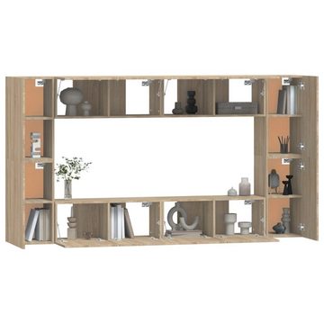 furnicato TV-Schrank 8-tlg. TV-Schrank-Set Sonoma-Eiche Holzwerkstoff