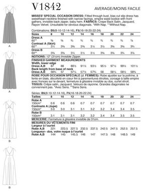 H-Erzmade Kreativset Vogue® Patterns Papierschnittmuster Damen - Kleid