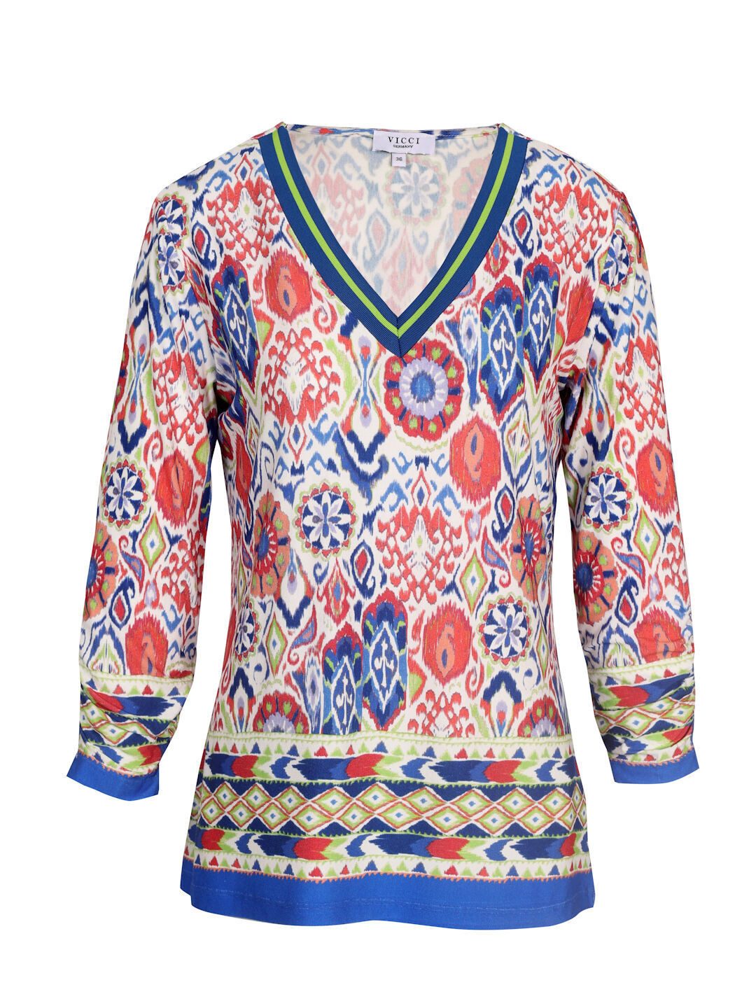VICCI Germany Langarmbluse aus Jersey mit V-Ausschnitt günstig online kaufen