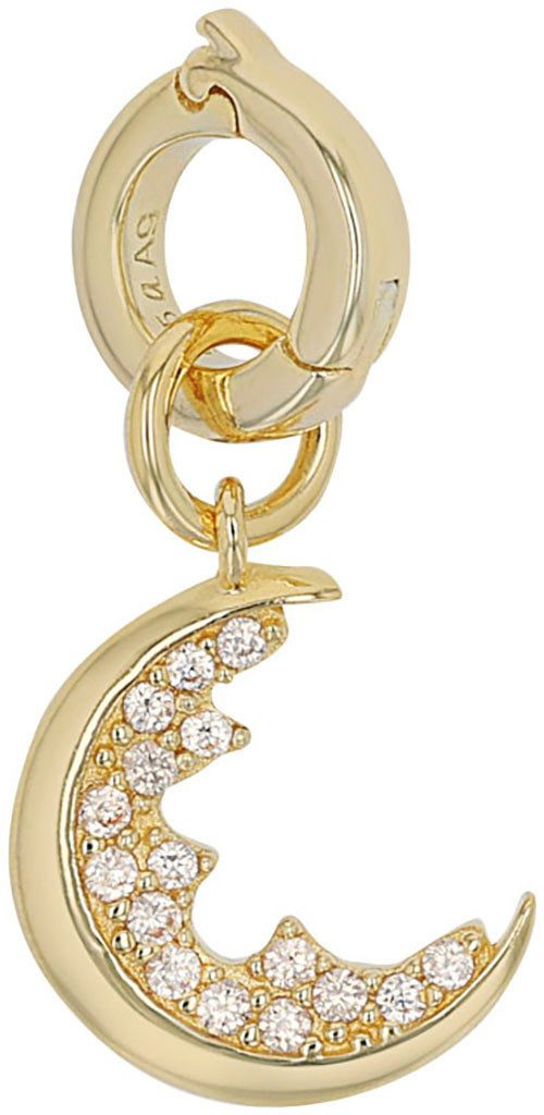 Amor Charm-Einhänger Mond, mit Zirkonia (synth)