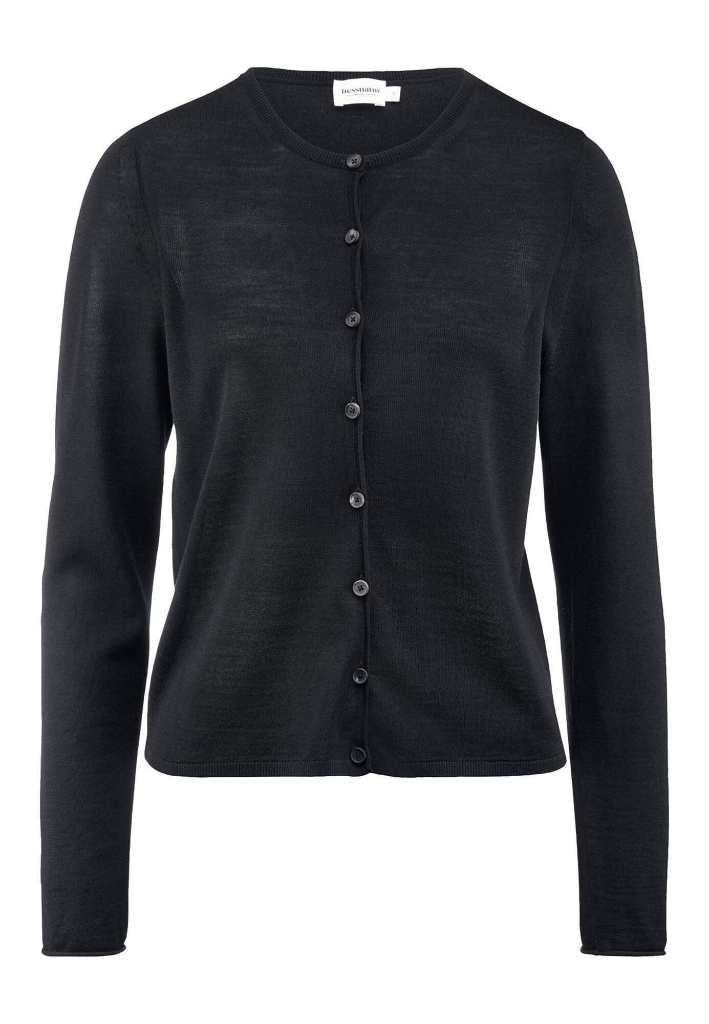Hessnatur Strickjacke Regular aus reiner Bio-Merinowolle (1-tlg)