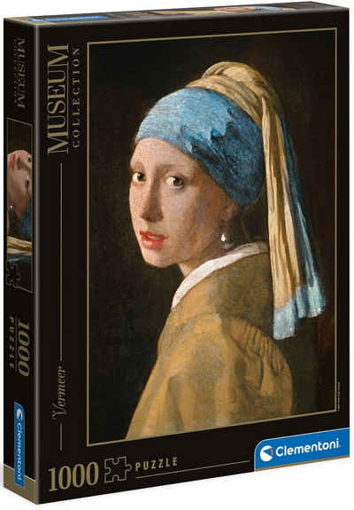 Clementoni® Puzzle »Museum Collection, Vermeer - Das Mädchen mit dem Perlenohrring«, 1000 Puzzleteile, Made in Europe, FSC® - schützt Wald - weltweit