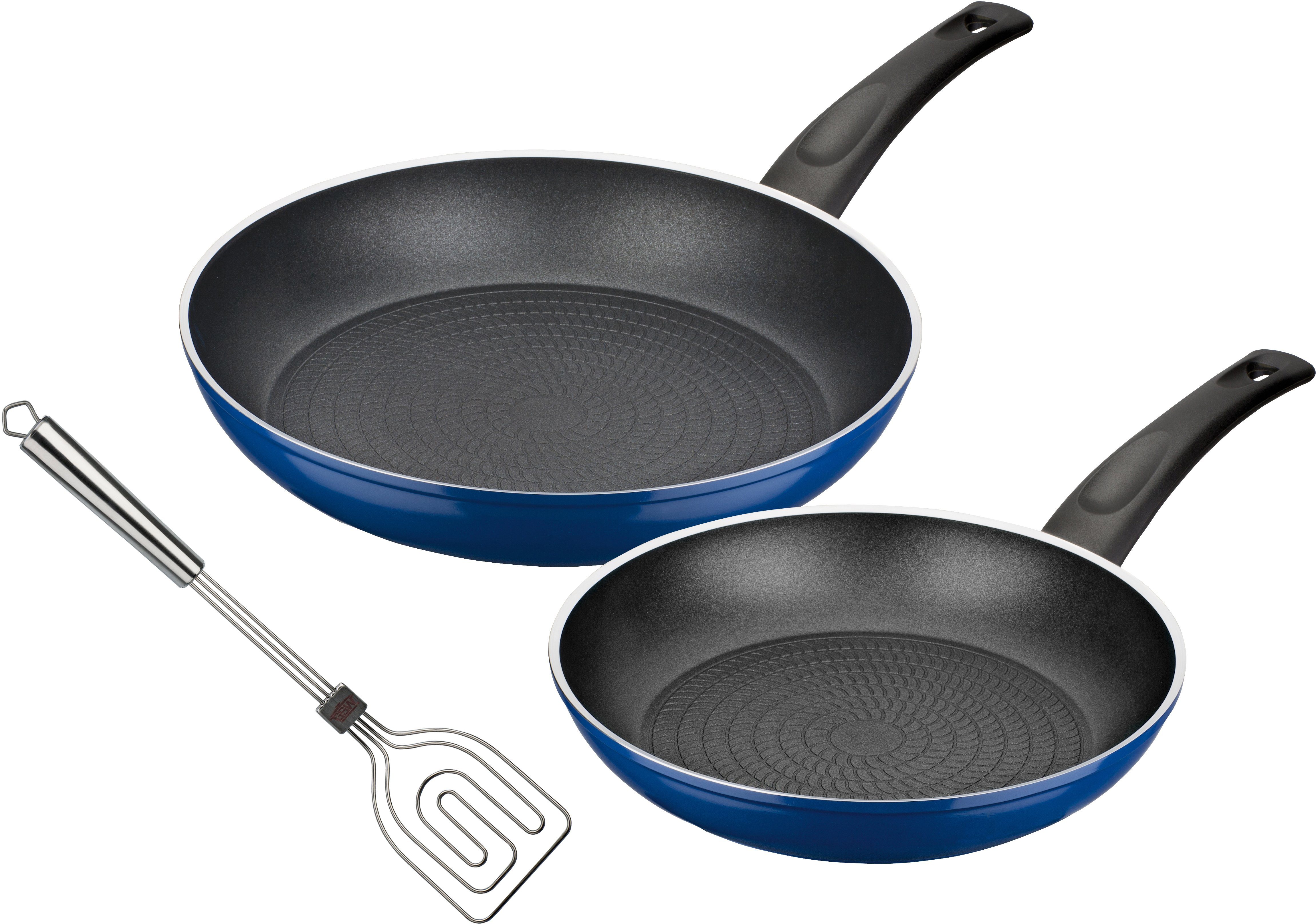 GSW Pfannen-Set Dream Line, Aluminium (Set, 3-tlg., 1x Bratpfanne Ø 24 cm, 1x Bratpfanne Ø 28 cm), Induktion