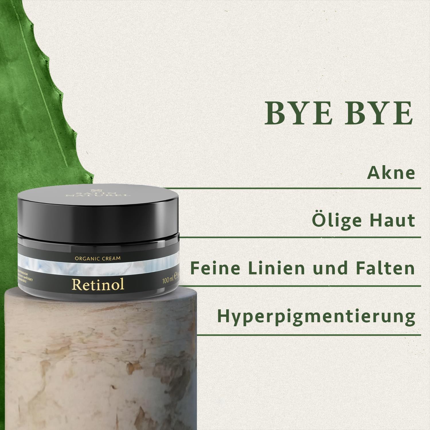 Satin Naturel Nachtcreme Retinol Bio Creme Nachtcreme - Anti-Aging - Kein Duft 100ml, 1-tlg.