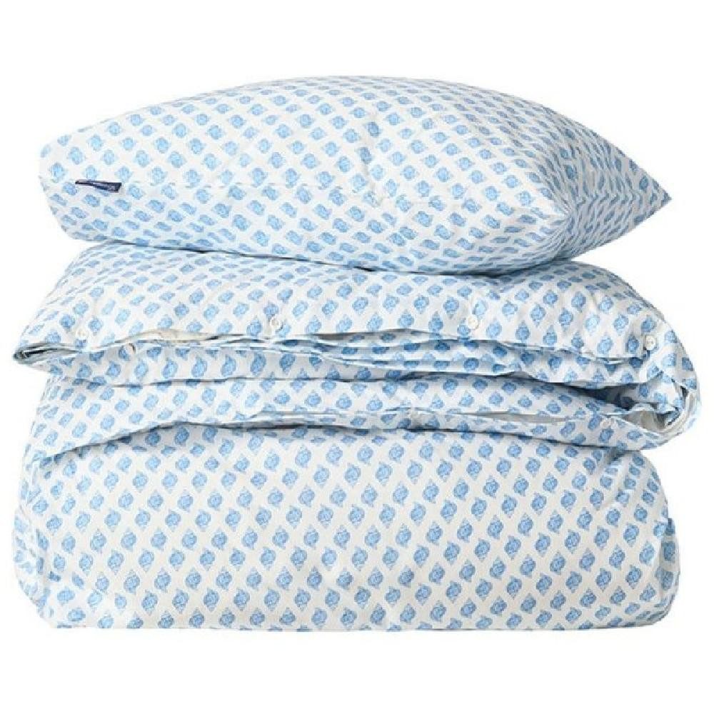 Lexington Bettwäsche Bettwäsche Muscheln Blau Weiß (135x200cm) (2-teilig)