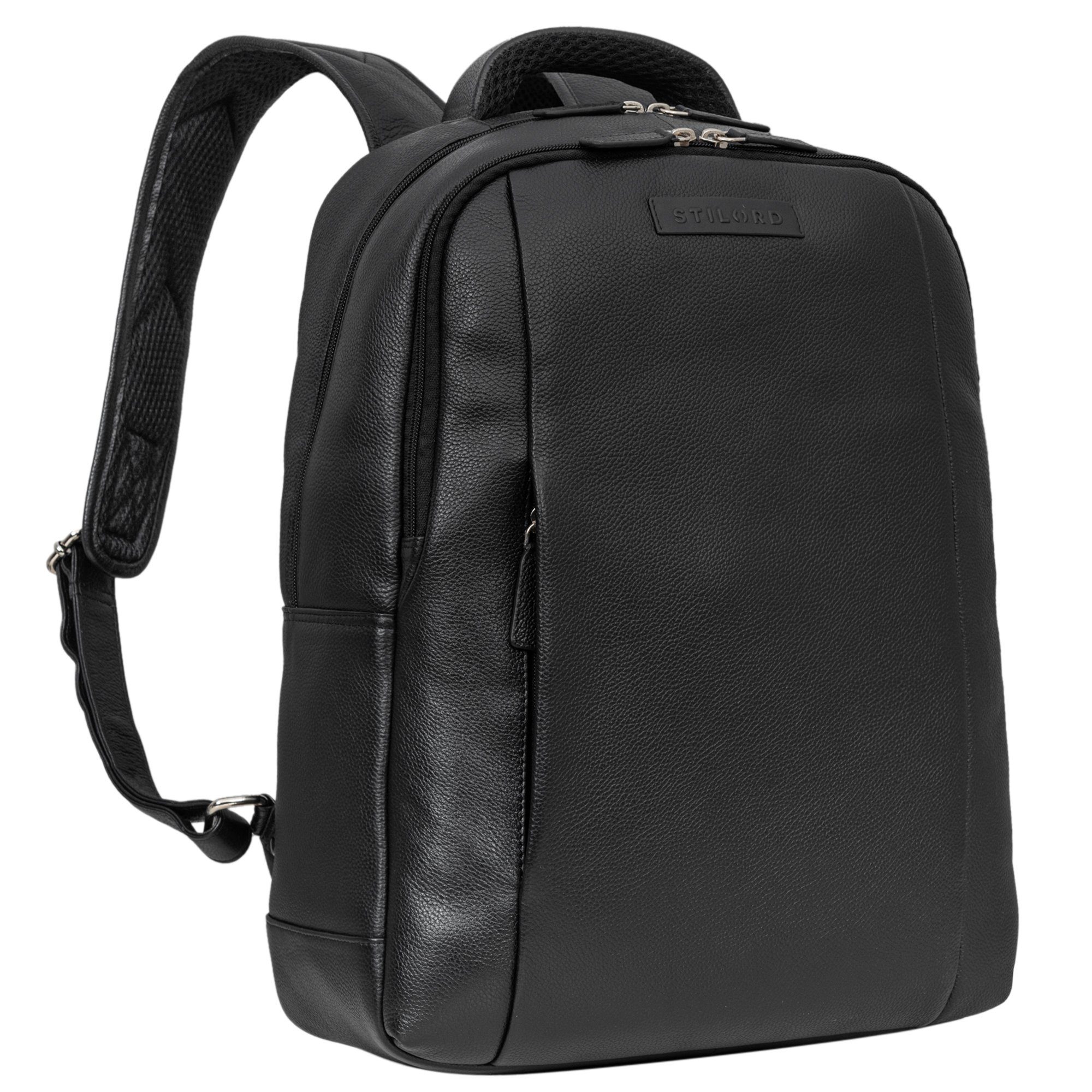 STILORD Notebookrucksack "Ennio" Rucksack Leder mit Laptopfach 13 Zoll