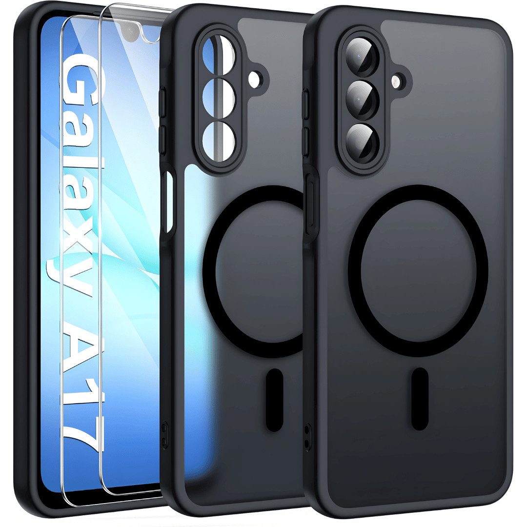 SmartUP Smartphone-Hülle + 2X Schutzglas für Samsung Galaxy A17 5G Panzerfolie MagSafe Case 9H 6,6 Zoll, MagSafe-Technologie