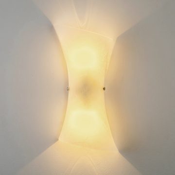 hofstein Wandleuchte »Aurighi« Wandlampe aus Metall/Glas in Weiß, ohne Leuchtmittel, moderne mit Up & Down-Effekt, 2xE14, Innen mit Lichteffekt