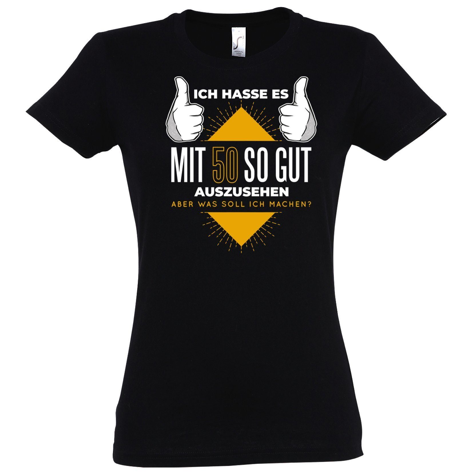 T-Shirt 50 Und Gutaussehend Damen Shirt