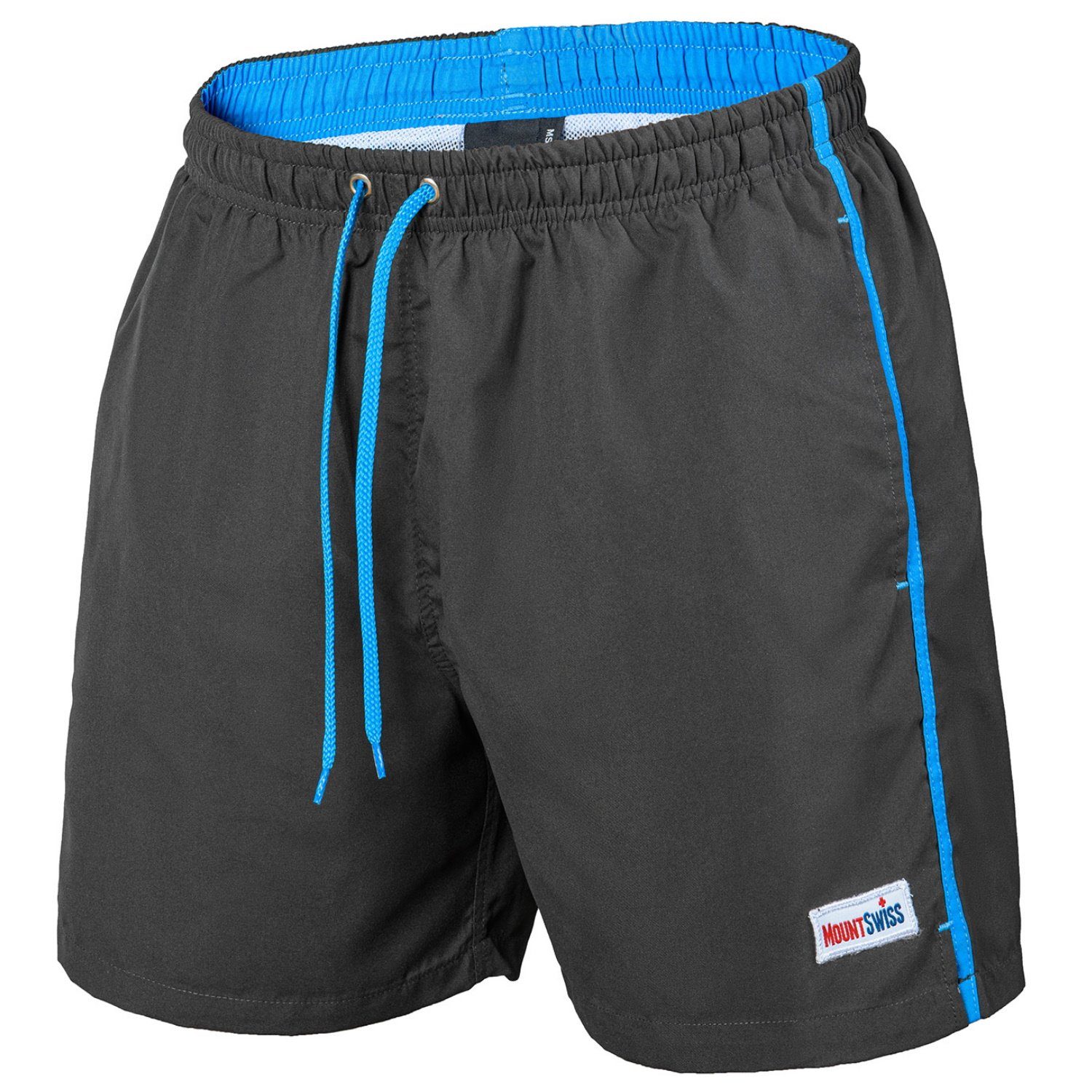 Mount Swiss Badeshorts Mount Swiss Männer Badehose DARIO mit seitlichen Taschen & Gesäßtasche (1-St)