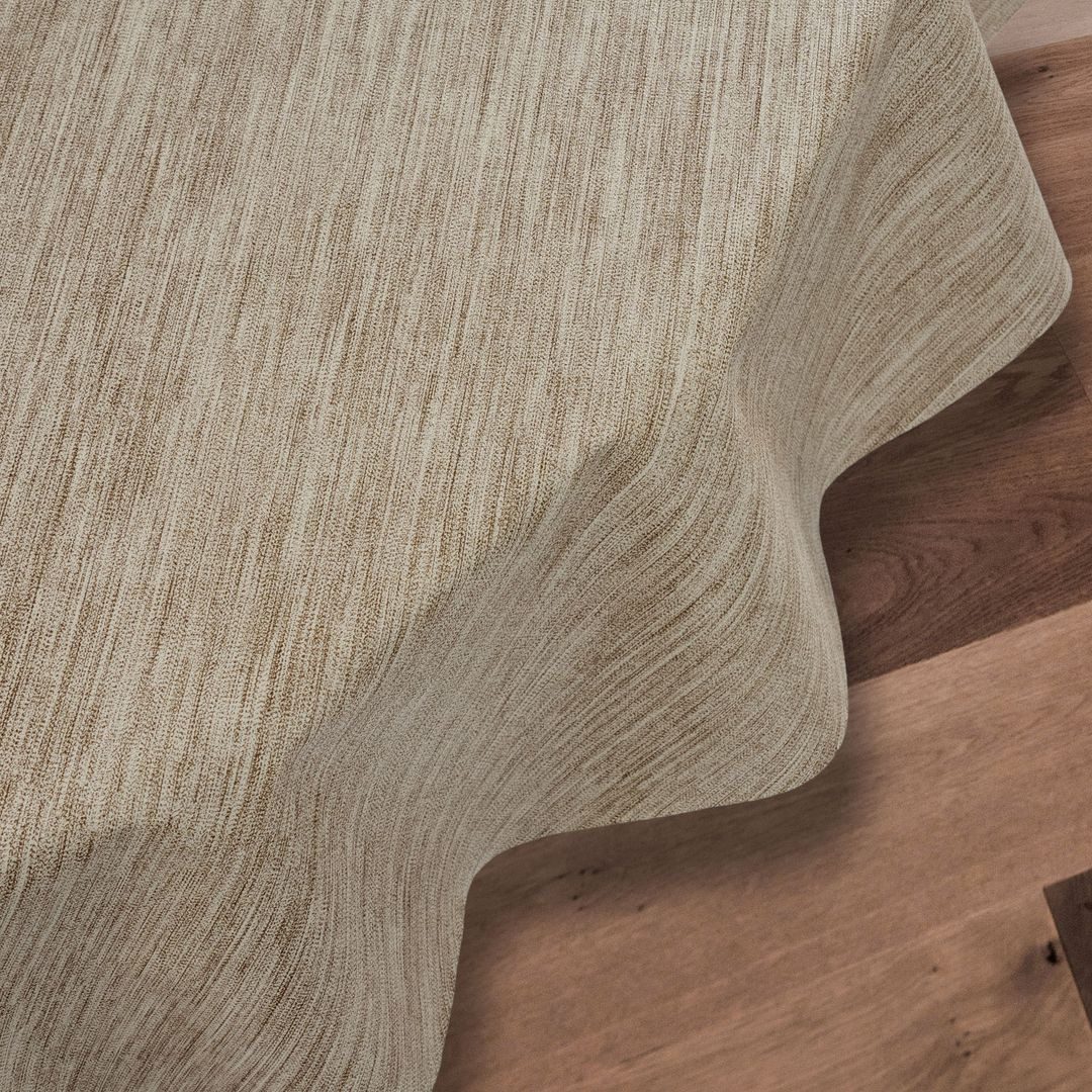 laro Tischdecke Wachstuch-Tischdecken Abwaschbar Leinenoptik Beige Creme Rund 140cm – Bild 4 von 5