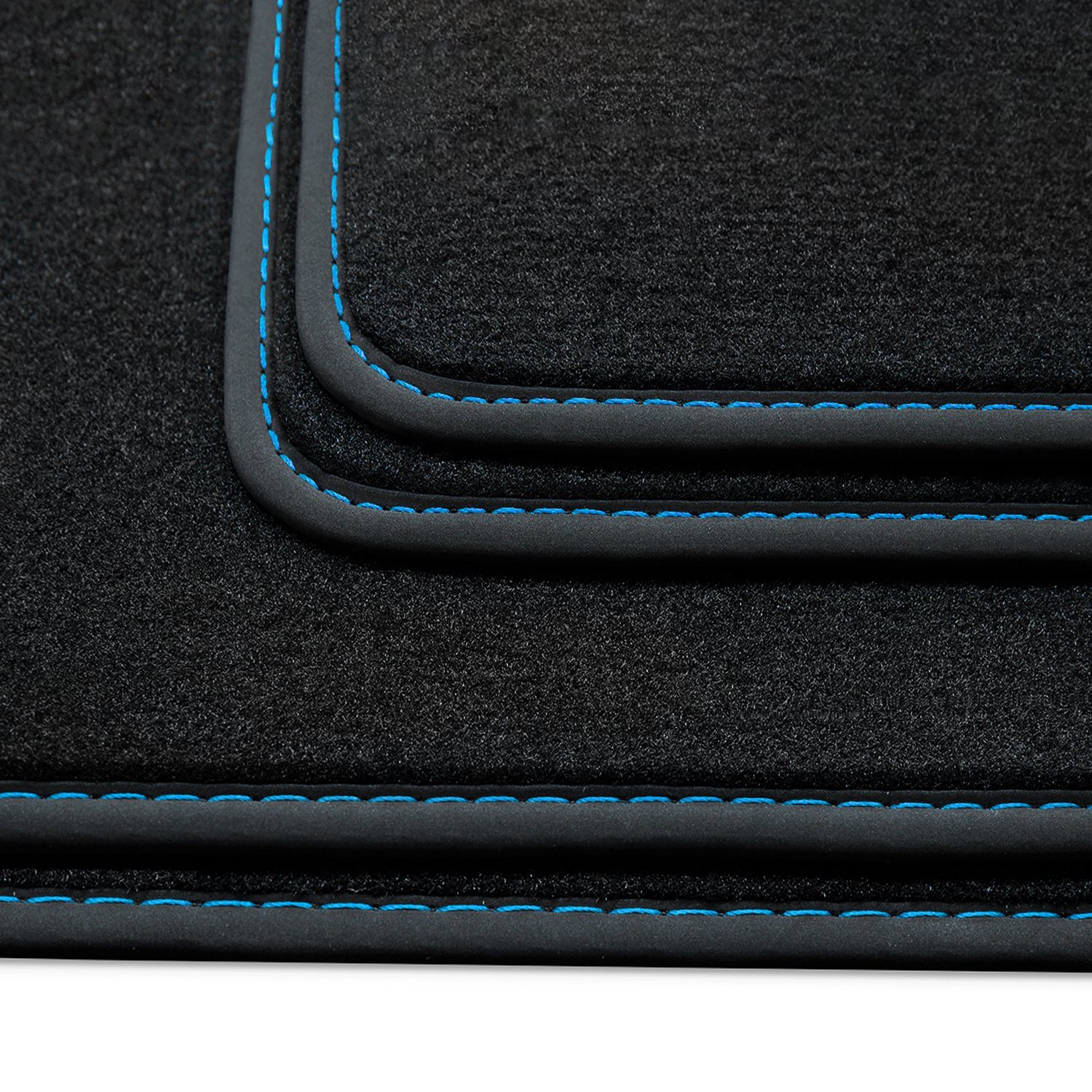 teileplus24 Auto-Fußmatten HQ-162 Velours Fußmatten Set kompatibel mit VW Golf 7 Deluxe Velours