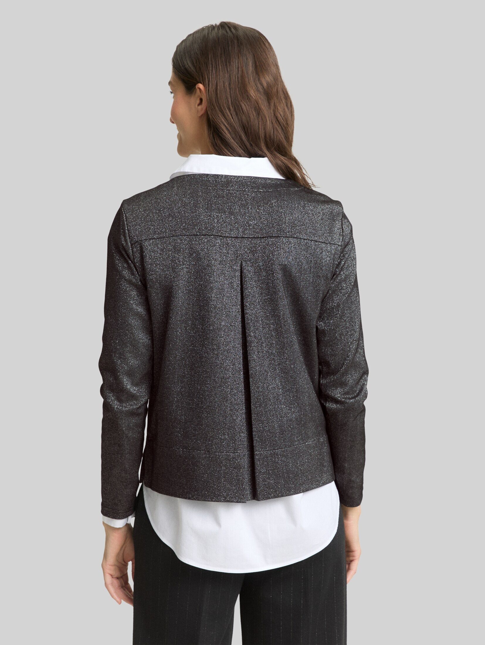 TOM TAILOR Langarmshirt T-Shirt Langarmshirt mit Glitzer-Effekt