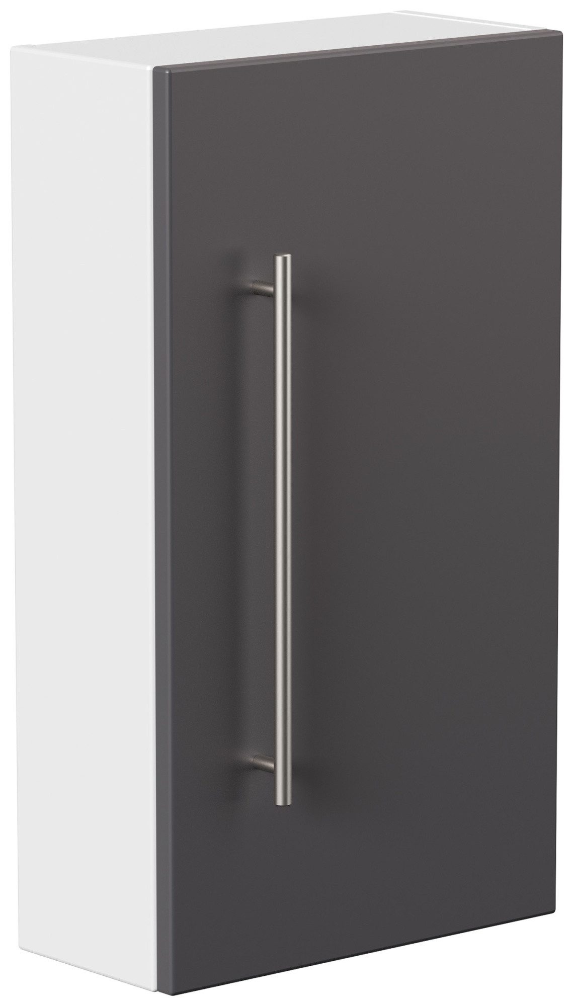 Magnolia Home Hängeschrank Hängeschrank 62 cm weiss matt/anthrazit m. Soft-Close Tür