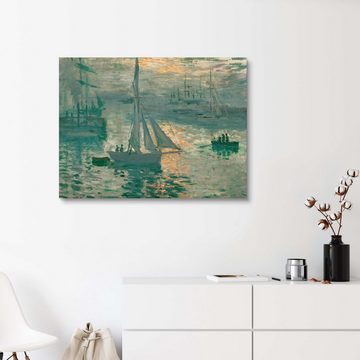 Posterlounge Holzbild Claude Monet, Sonnenaufgang, Badezimmer Malerei