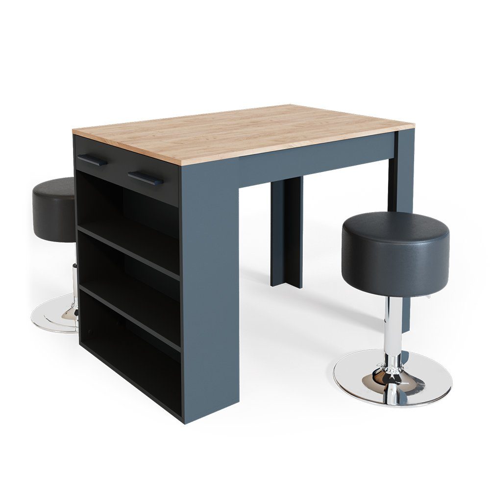 Vicco Bartisch Repose, Anthrazit/Goldkraft Eiche/Goldkraft Eiche, günstig online kaufen