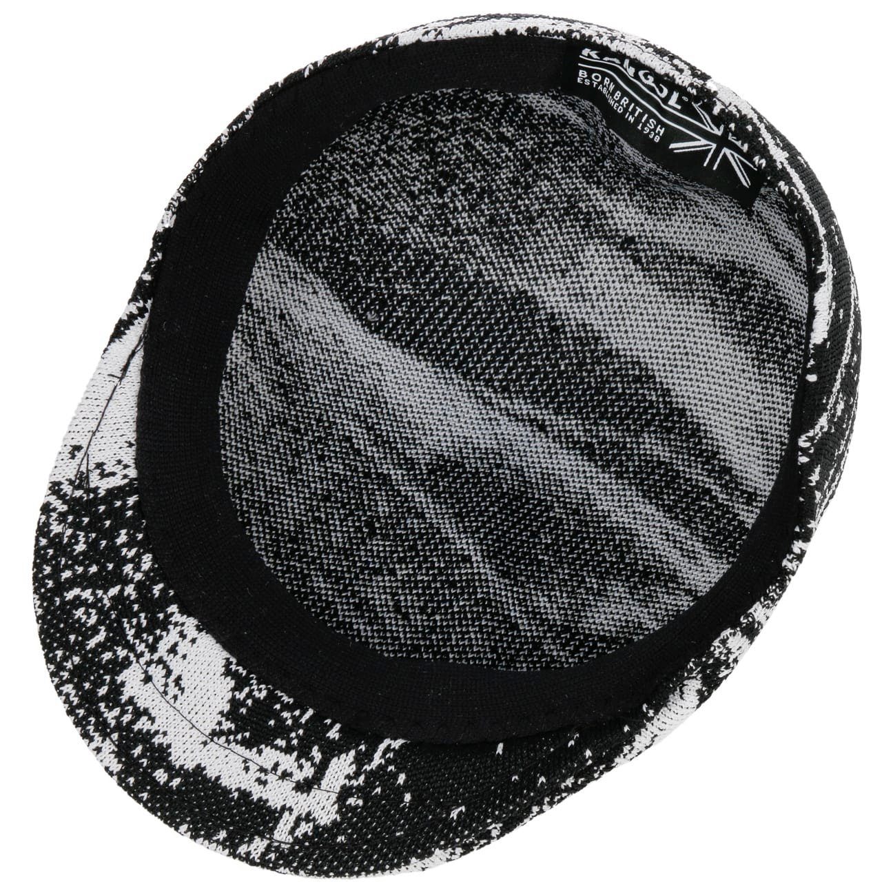 schwarz-weiß Schirmmütze mit Flat (1-St) Kangol Cap Schirm