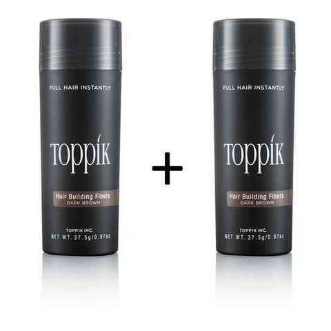 TOPPIK Haarstyling-Set 2 x TOPPIK 27,5 g. - Haarverdichter Streuhaar Schütthaar Hair Fibers Microhairs - Sparangebot!, Haarpuder
