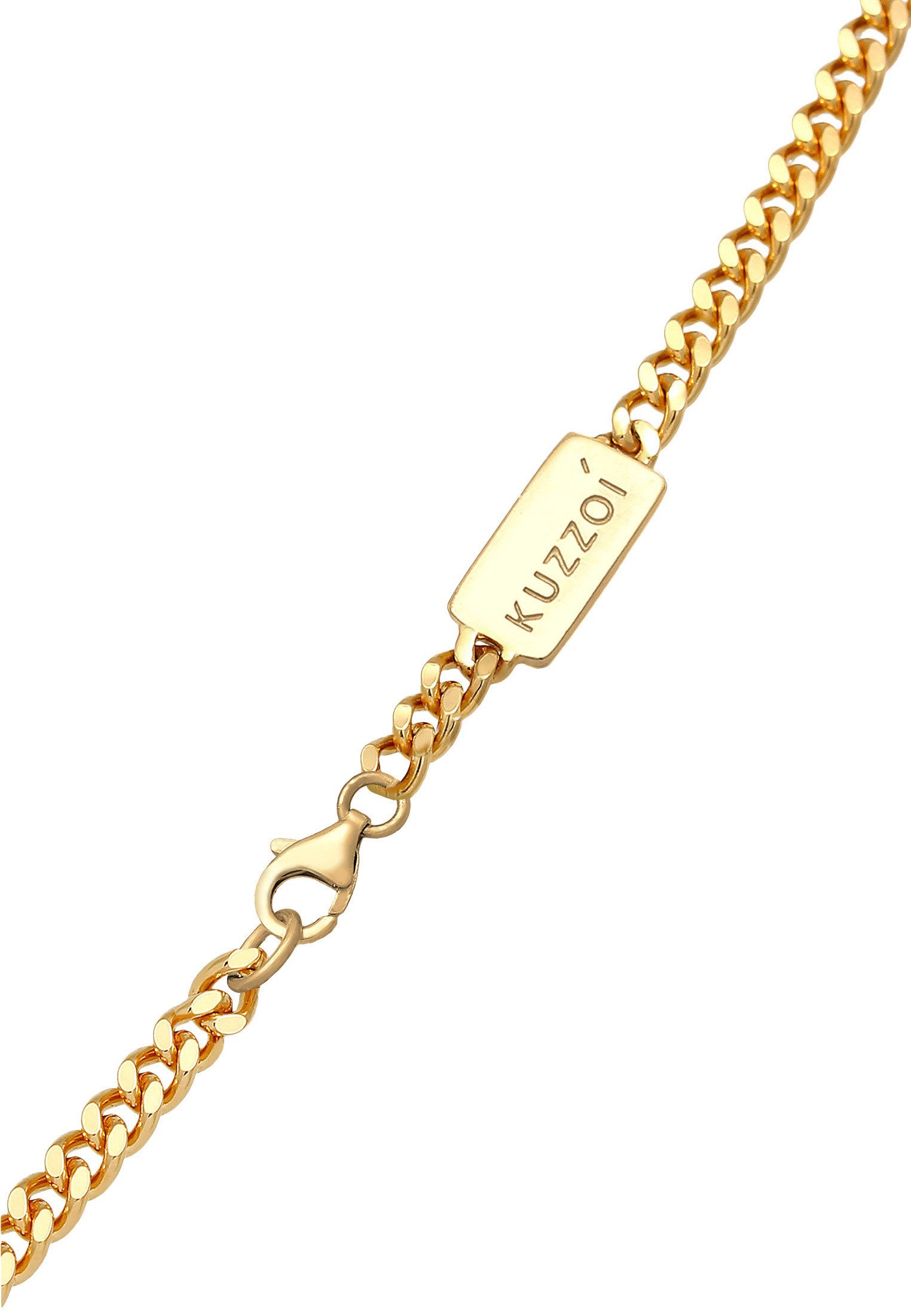 Kuzzoi Silberkette Herren Panzerkette Basic Mann 925 Silber