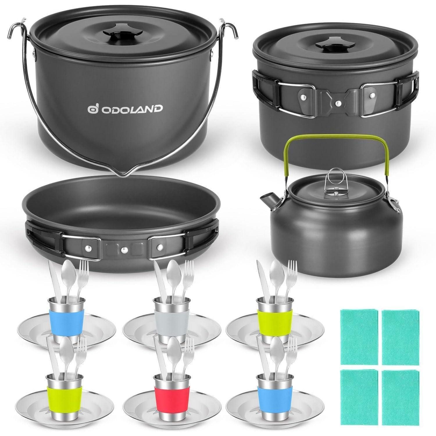 LuxusKollektion Geschirr-Set Camping Geschirr Set Kochgeschirr Outdoor Camping Rucksacktourismus 6