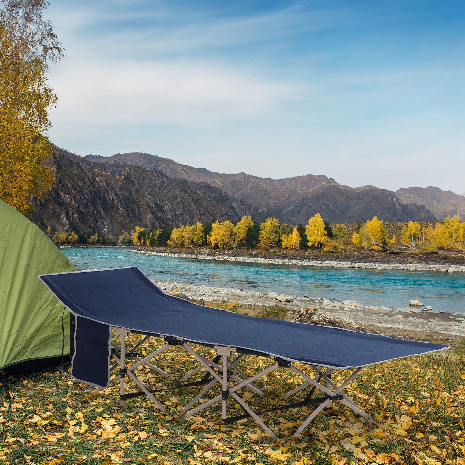 Outsunny Feldbett mit Aufbewahrungstasche (Campingbett, 1-St., günstig online kaufen