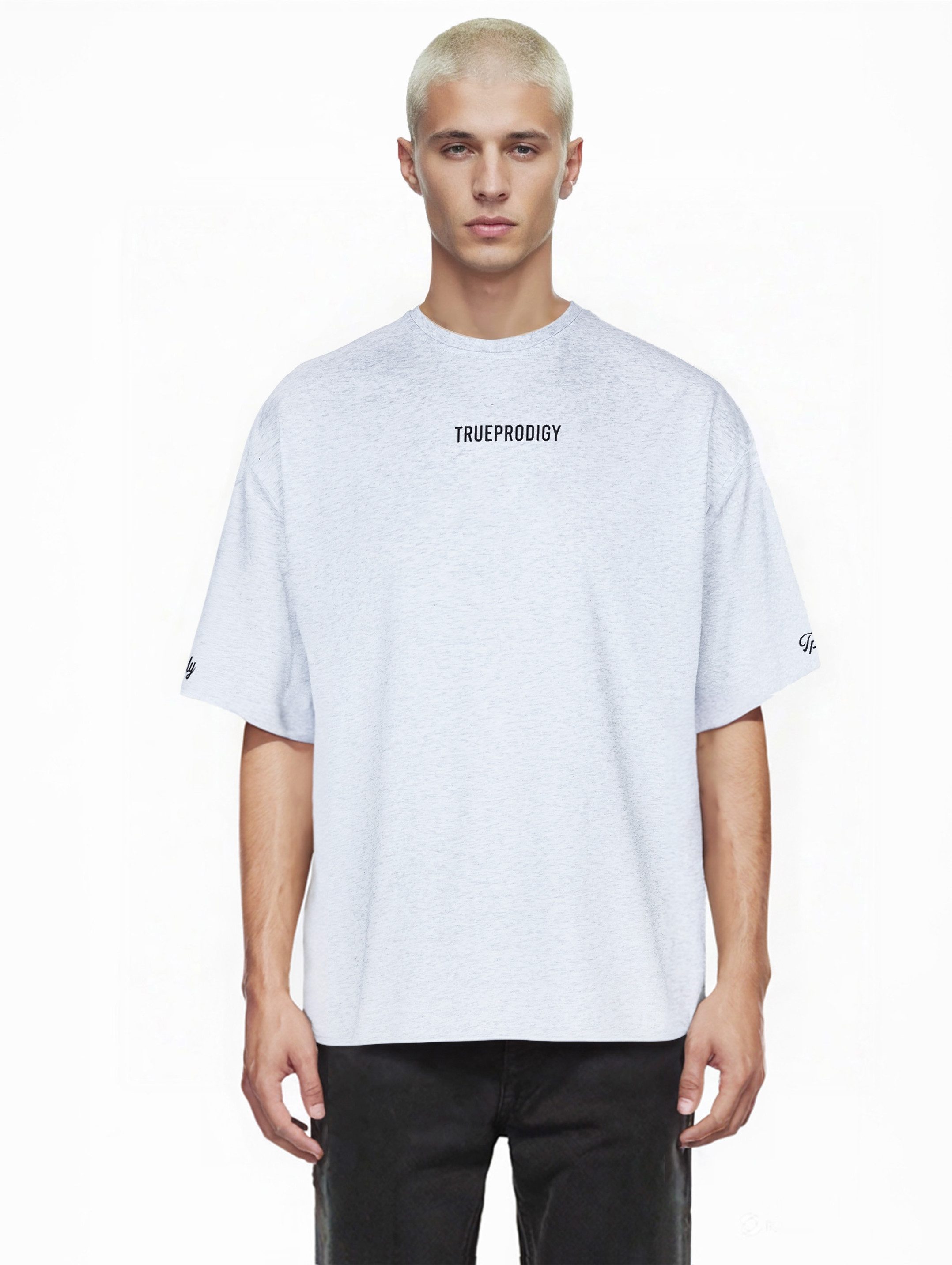 trueprodigy Oversize-Shirt Kai Logoprint Rundhals dicker Stoff