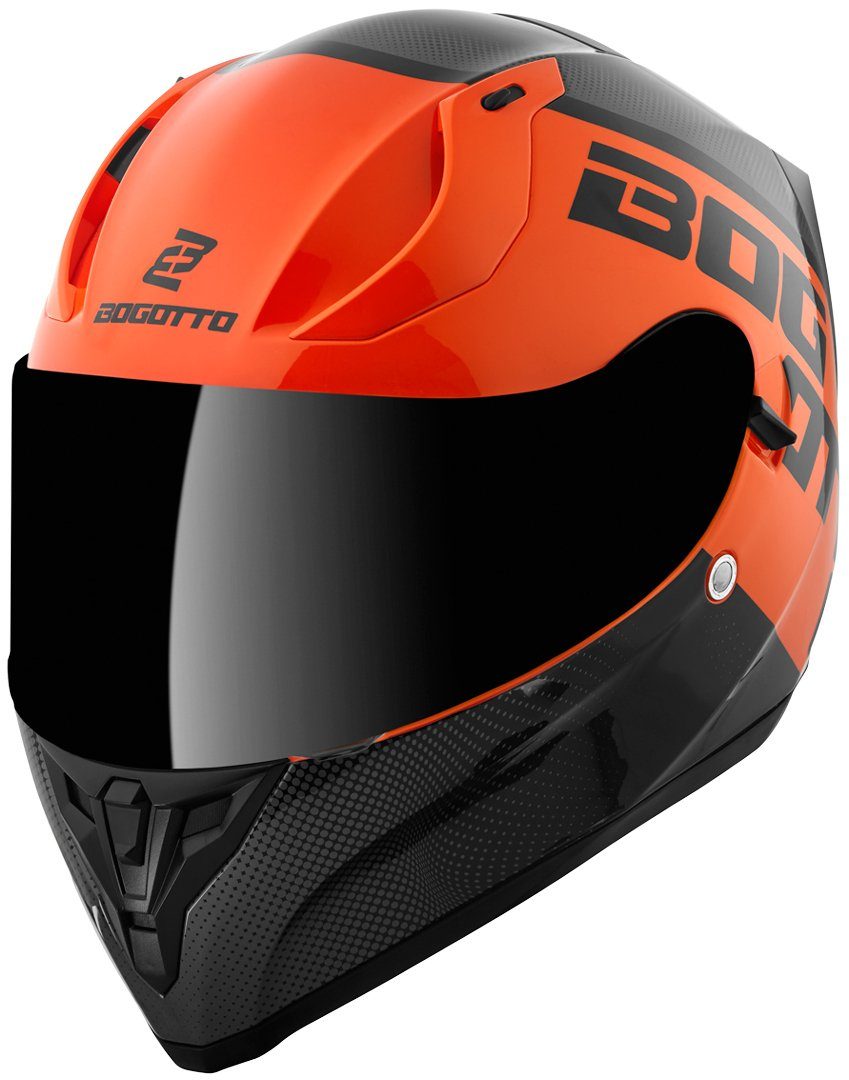 Bogotto Motorradhelm V128 BG-X Helm, integriertes Sonnenvisier
